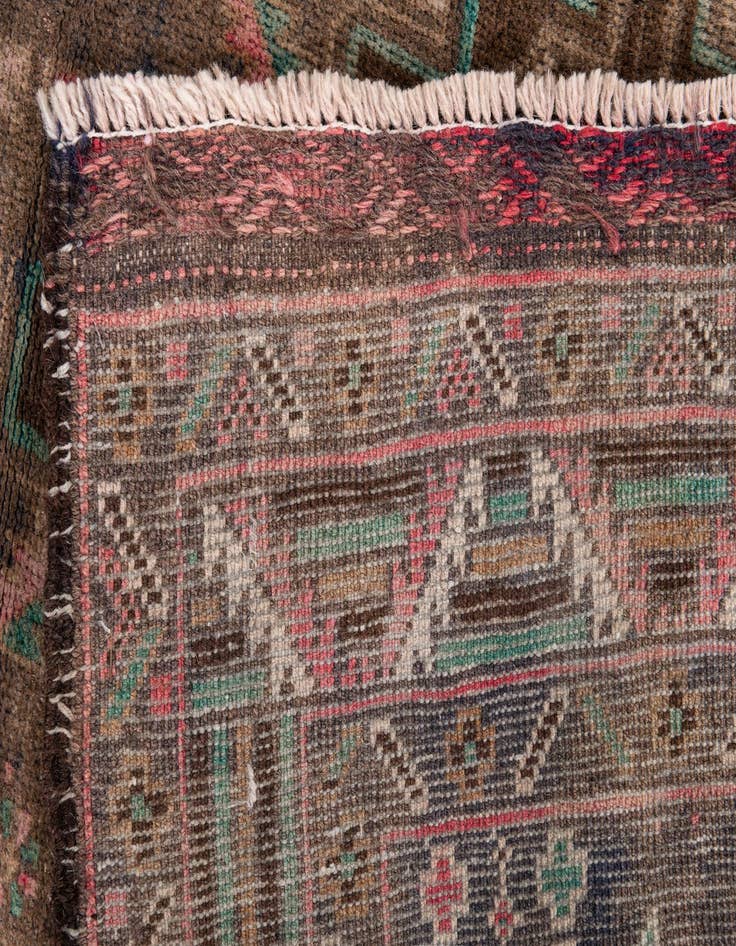Detail image of  2' 9 x 4' 7  Hand Knotted Ultra Vintage Persian Wool Rug