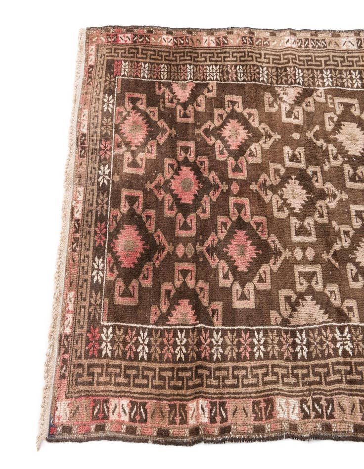 Detail image of  3' 4 x 6' 2  Hand Knotted Ultra Vintage Persian Wool Rug