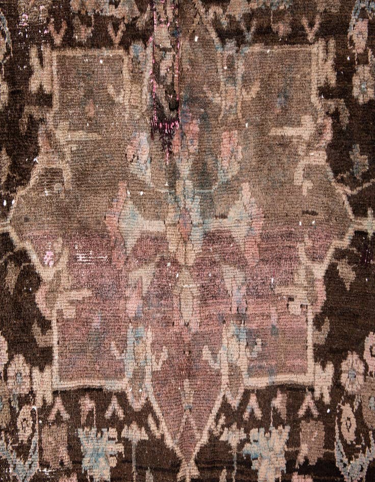 Detail image of  6' 8 x 9' 2  Hand Knotted Ultra Vintage Persian Wool Rug