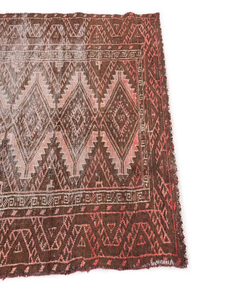 Detail image of  3' 3 x 4' 3  Hand Knotted Ultra Vintage Persian Wool Rug