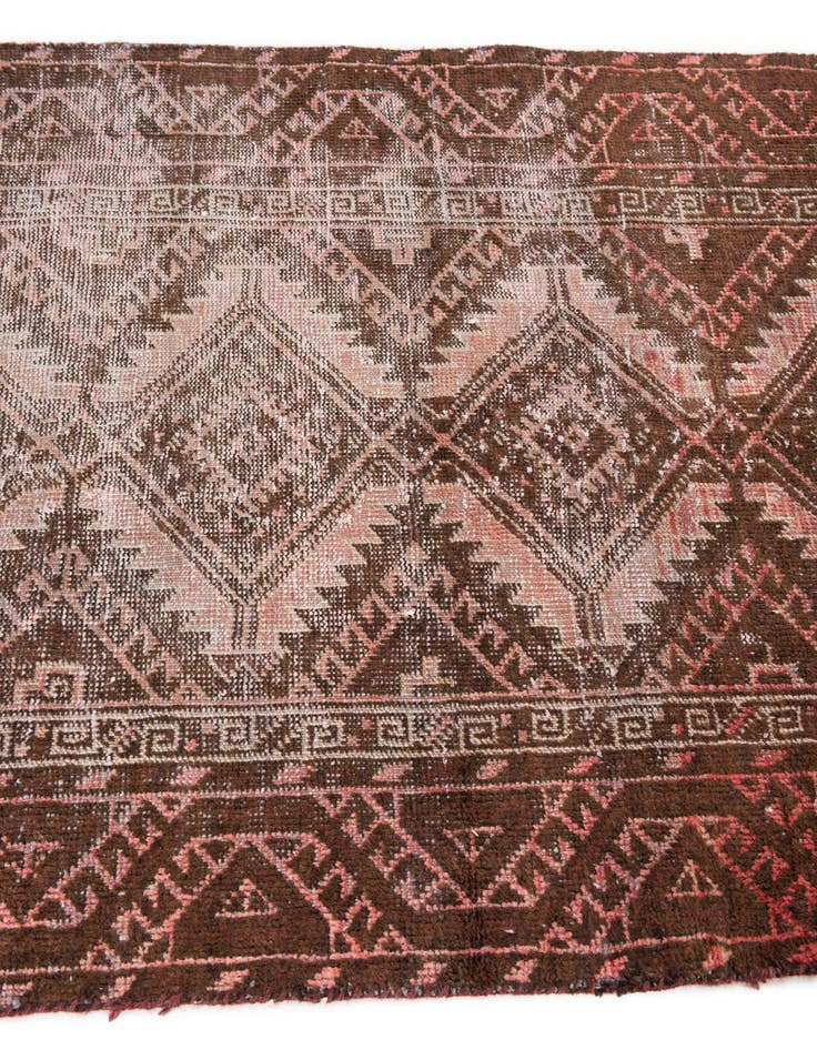 Detail image of  3' 3 x 4' 3  Hand Knotted Ultra Vintage Persian Wool Rug