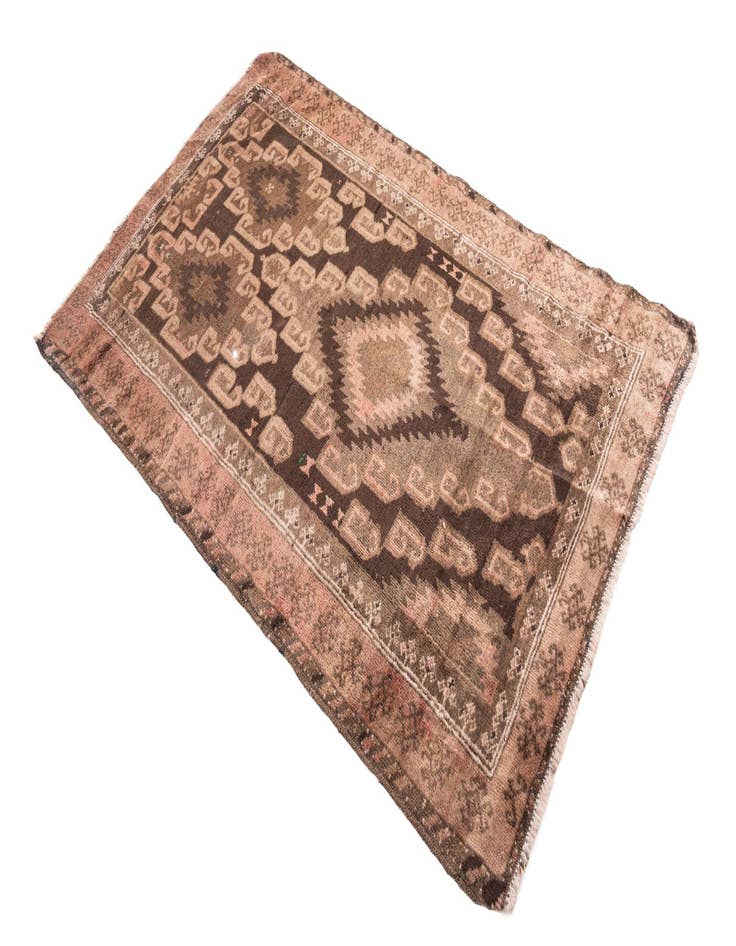 Detail image of  3' 3 x 5' 5  Hand Knotted Ultra Vintage Persian Wool Rug