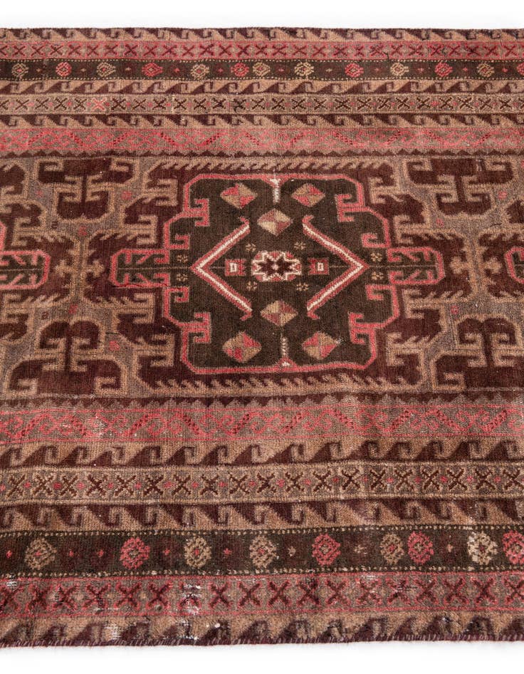 Detail image of  3' 9 x 6' 5  Hand Knotted Ultra Vintage Persian Wool Rug
