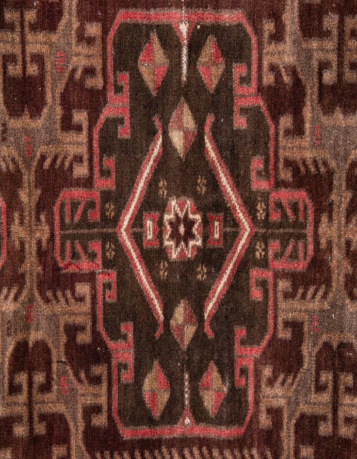 Detail image of  3' 9 x 6' 5  Hand Knotted Ultra Vintage Persian Wool Rug