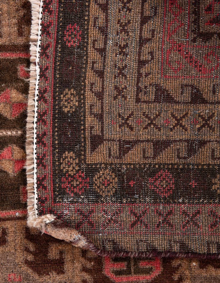 Detail image of  3' 9 x 6' 5  Hand Knotted Ultra Vintage Persian Wool Rug