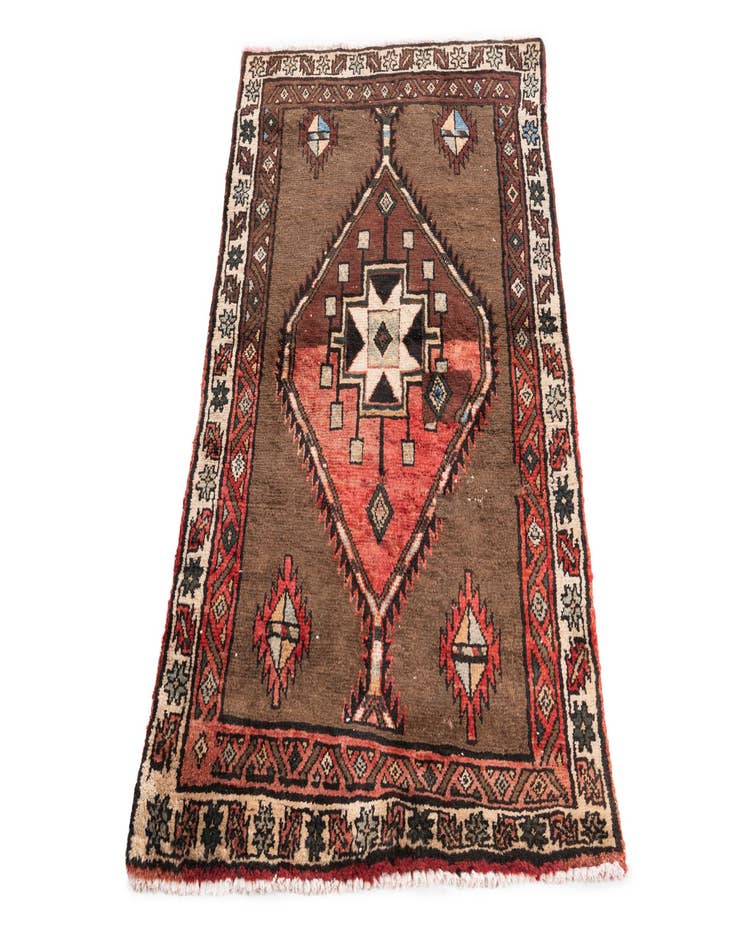 Detail image of  3' 1 x 4' 8  Hand Knotted Ultra Vintage Persian Wool Rug