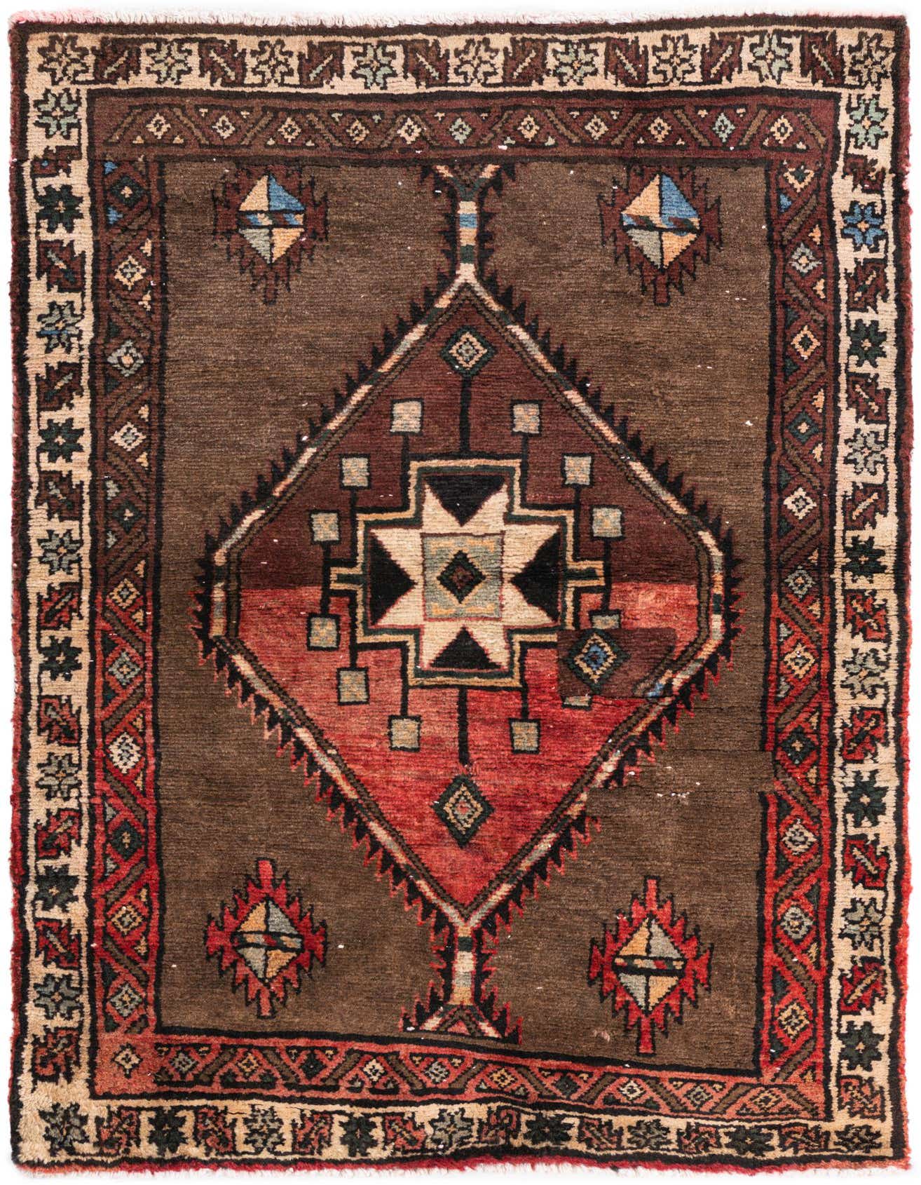 Primary image  3' 1 x 4' 8  Hand Knotted Ultra Vintage Persian Wool Rug