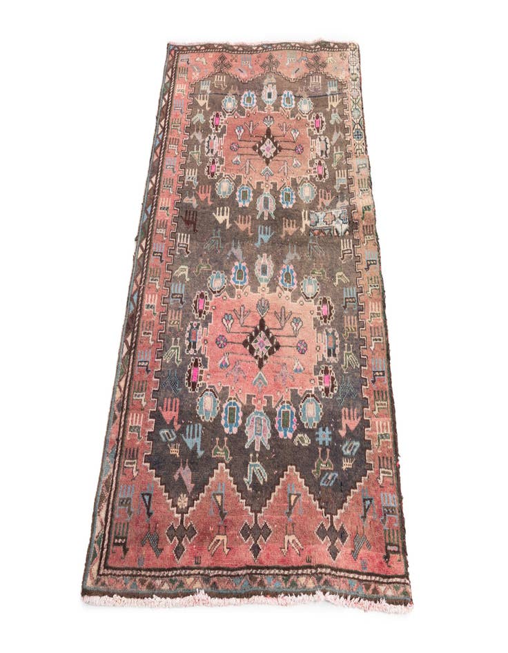 Detail image of  3' 2 x 4' 10  Hand Knotted Ultra Vintage Persian Wool Rug