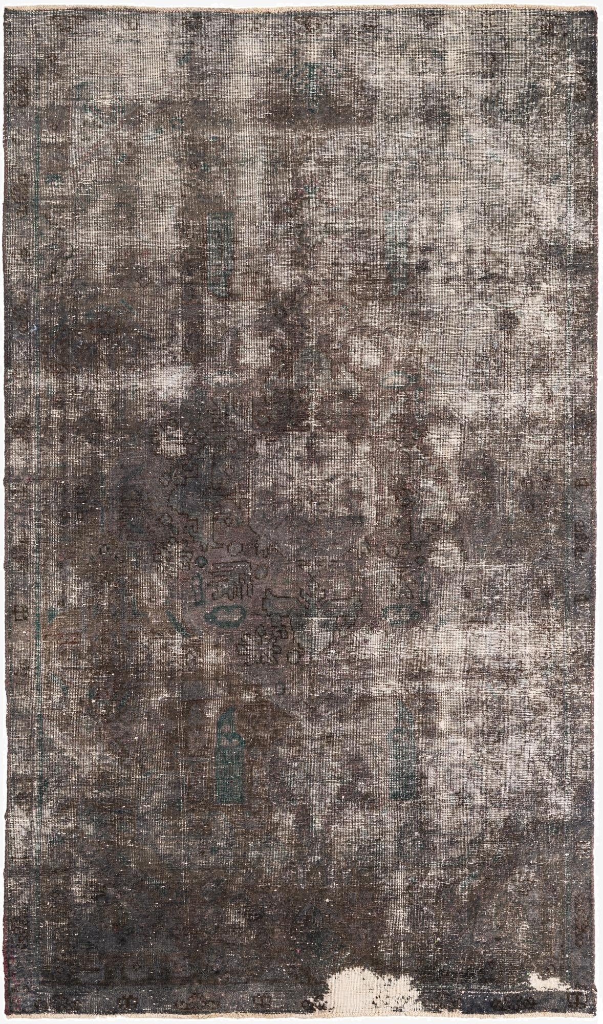  4' 9 x 8' 1  Hand Knotted Ultra Vintage Persian Wool Rug