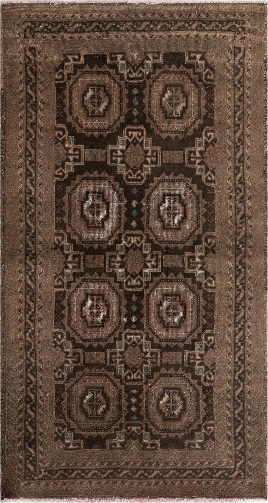  3' 5 x 6' 5  Hand Knotted Ultra Vintage Persian Wool Rug