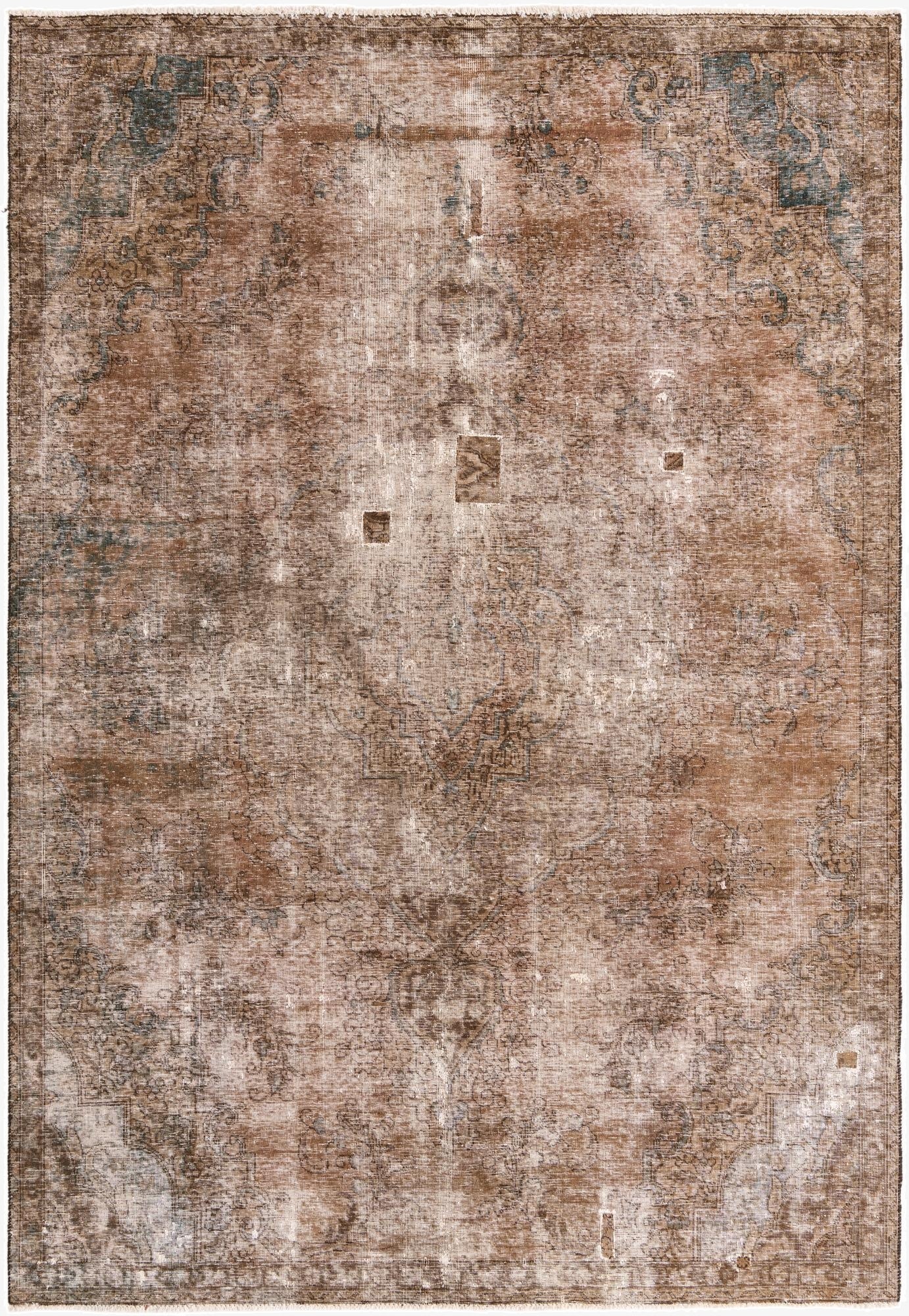  7' 3 x 10' 5  Hand Knotted Ultra Vintage Persian Wool Rug