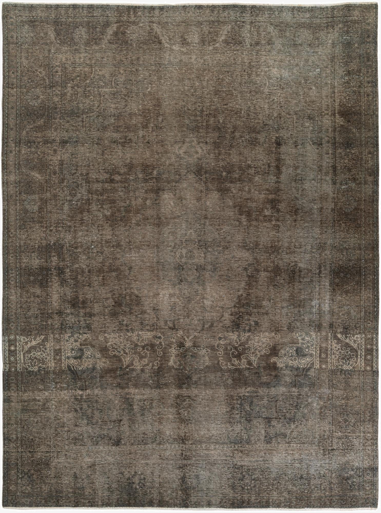  9' 7 x 12' 9  Hand Knotted Ultra Vintage Persian Wool Rug