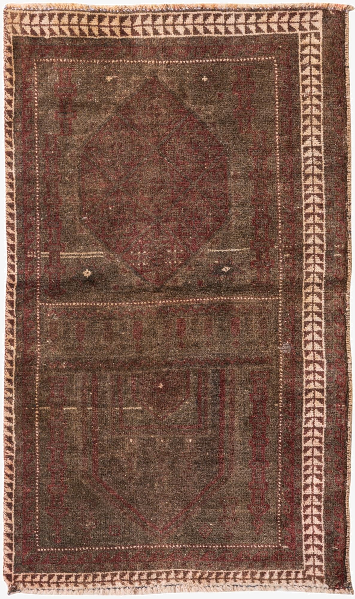  2' 7 x 4' 5  Hand Knotted Ultra Vintage Persian Wool Rug