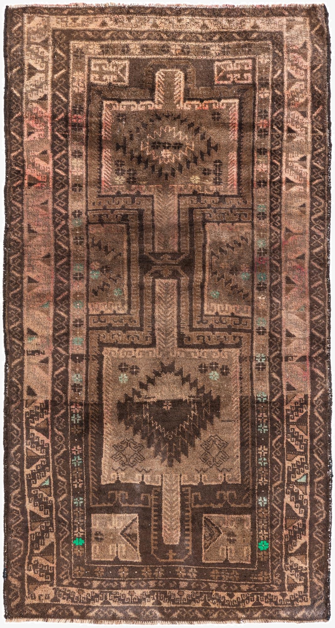  3' 4 x 6' 3  Hand Knotted Ultra Vintage Persian Wool Rug