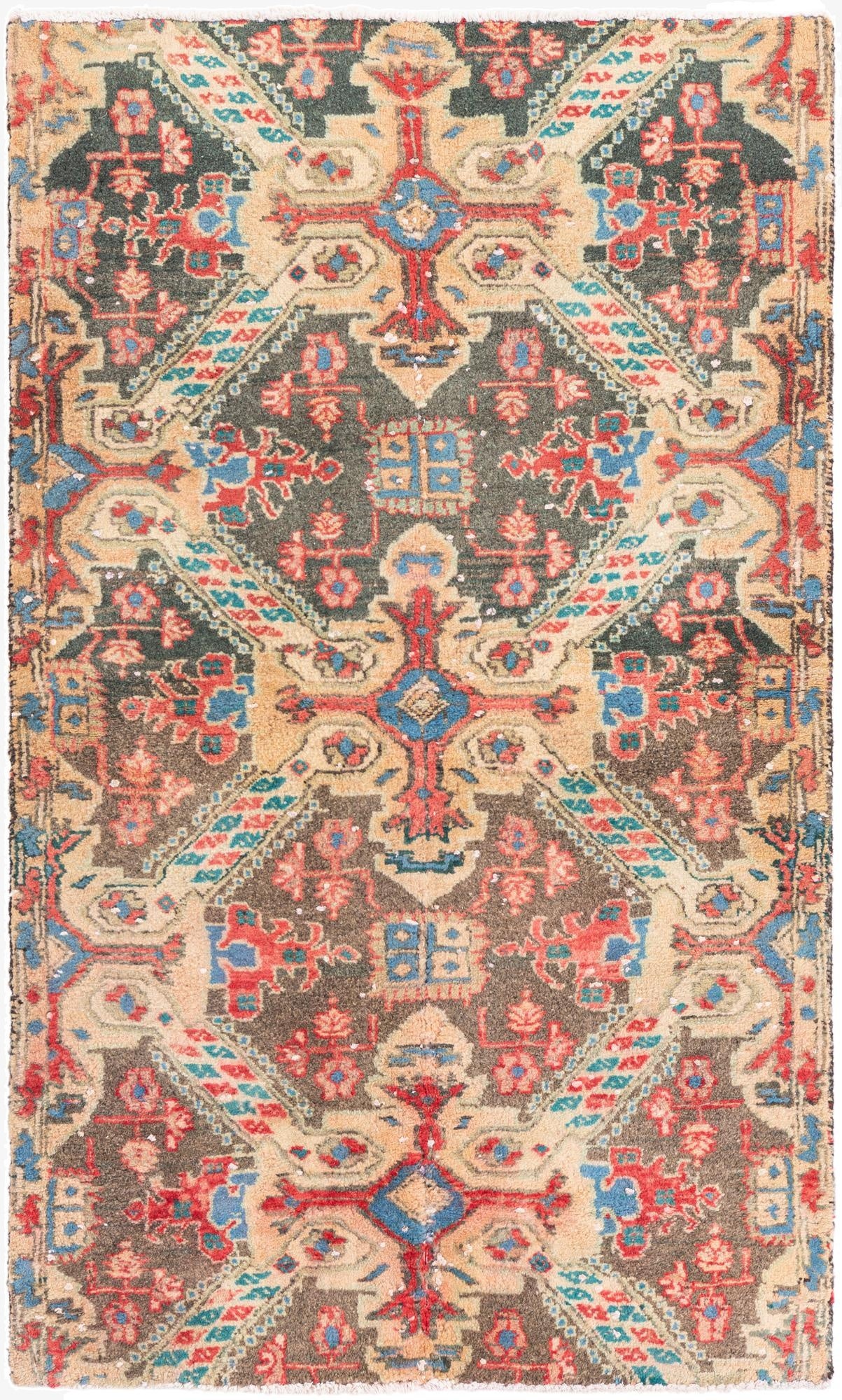  2' 9 x 4' 7  Hand Knotted Ultra Vintage Persian Wool Rug