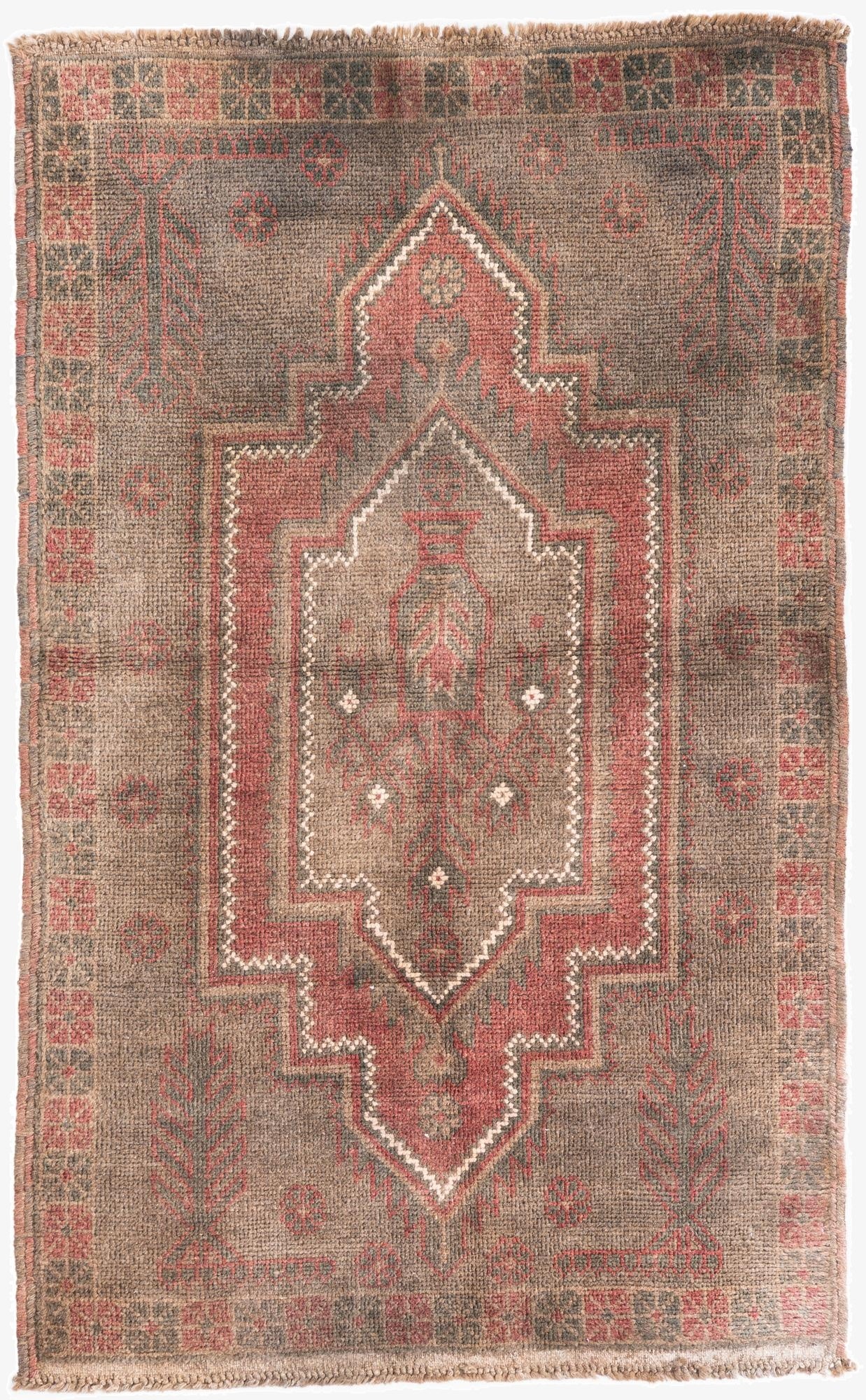  2' 10 x 4' 7  Hand Knotted Ultra Vintage Persian Wool Rug