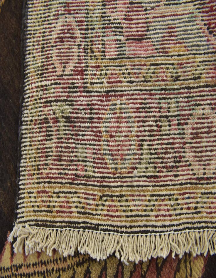 Detail image of  4' x 10' 9  Hand Knotted Hossainabad Persian Wool Runner Rug