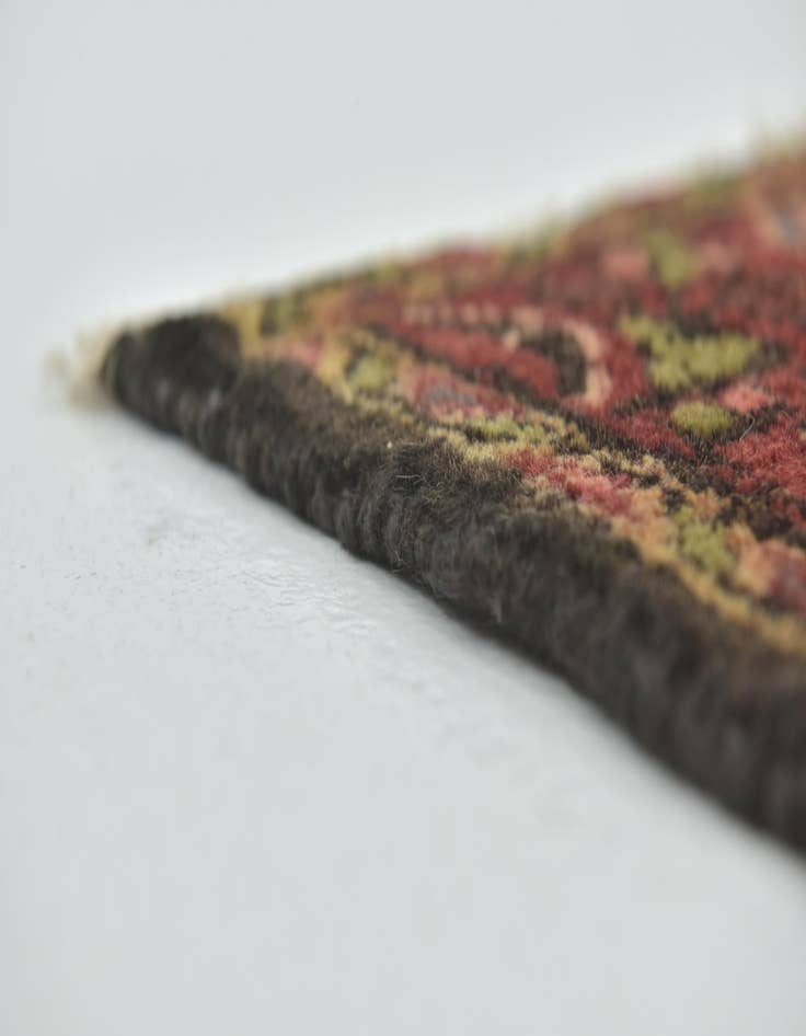 Detail image of  4' x 10' 9  Hand Knotted Hossainabad Persian Wool Runner Rug