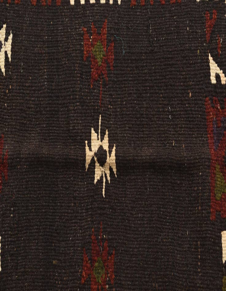 Detail image of  3' 3 x 10' 10  Hand Woven Kilim Afghan Wool Runner Rug