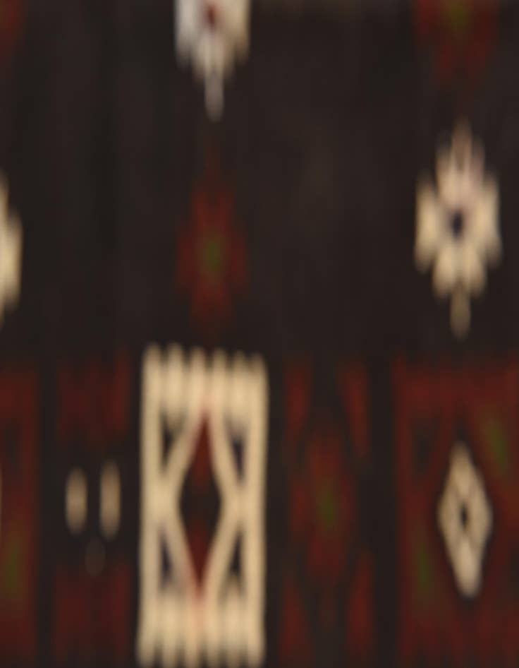 Detail image of  3' 3 x 10' 10  Hand Woven Kilim Afghan Wool Runner Rug