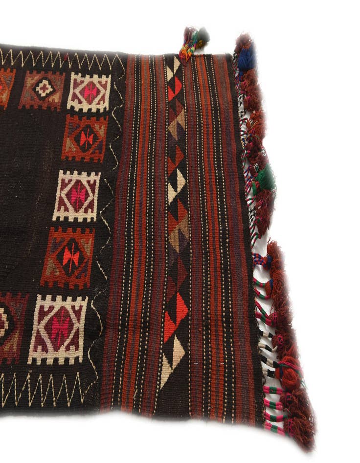 Detail image of  3' 2 x 11' 2  Hand Woven Kilim Afghan Wool Runner Rug
