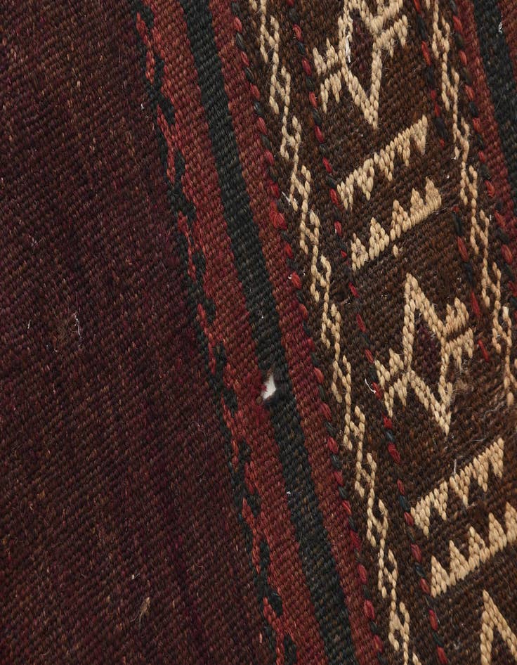 Detail image of  4' 7 x 11' 3  Hand Knotted Kilim Fars Persian Wool Runner Rug