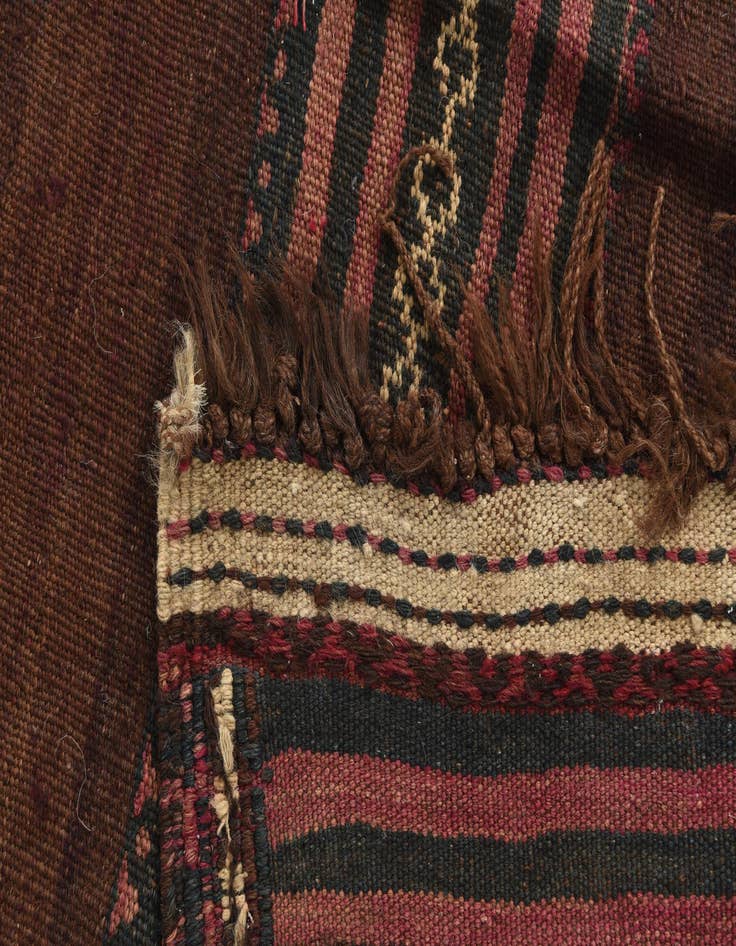 Detail image of  4' 7 x 11' 3  Hand Knotted Kilim Fars Persian Wool Runner Rug