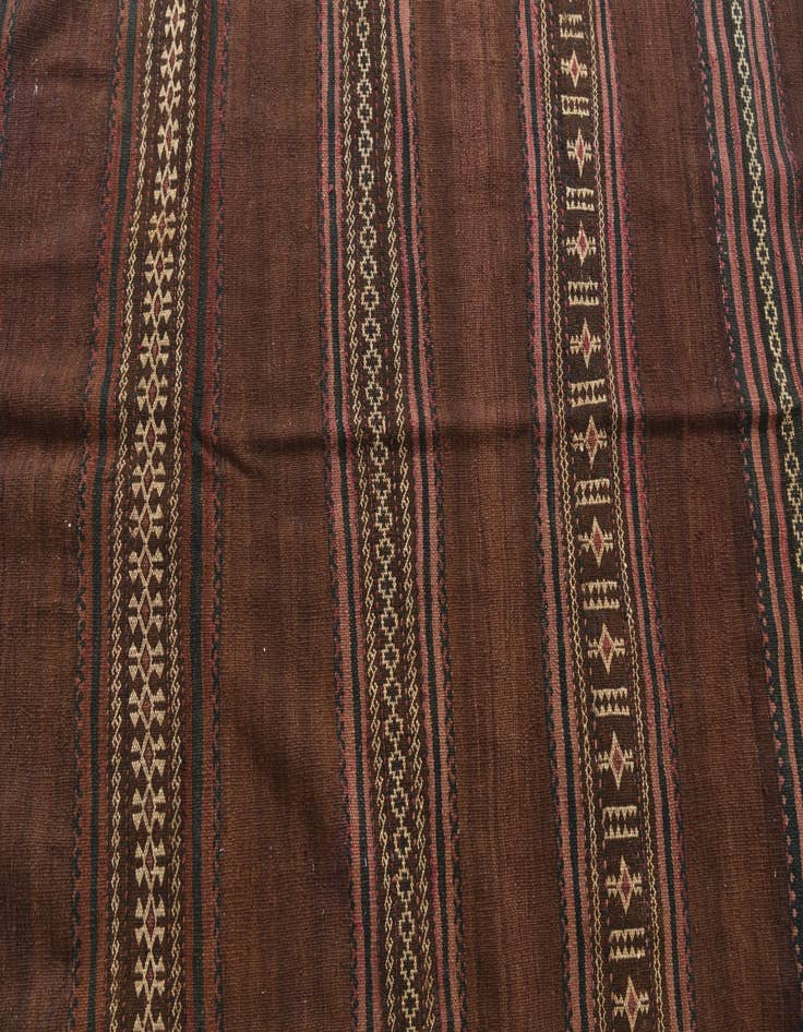 Detail image of  4' 7 x 11' 3  Hand Knotted Kilim Fars Persian Wool Runner Rug