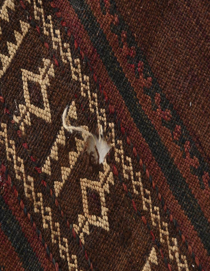 Detail image of  4' 7 x 11' 3  Hand Knotted Kilim Fars Persian Wool Runner Rug