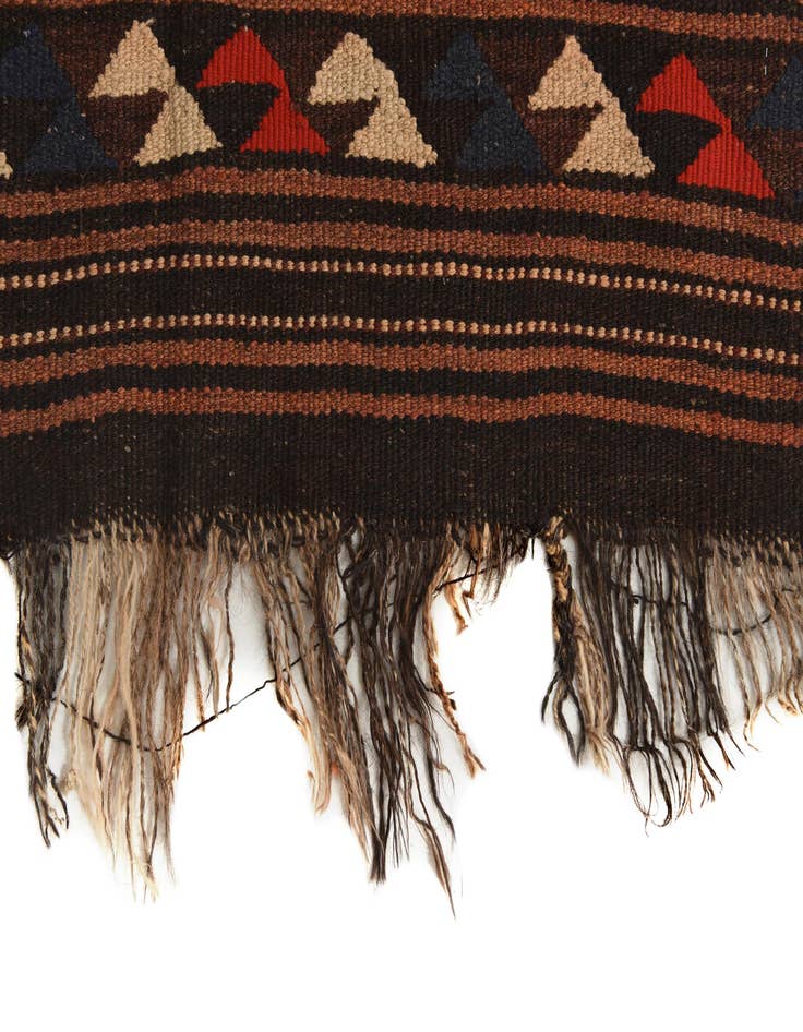 Detail image of  3' 6 x 11'  Hand Woven Kilim Fars Wool Runner Rug