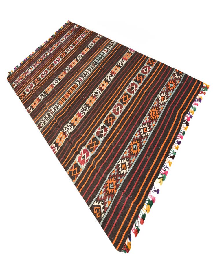 Detail image of  6' x 11' 8  Hand Woven Kilim Fars Wool Runner Rug