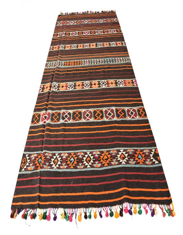 Detail image of  6' x 11' 8  Hand Woven Kilim Fars Wool Runner Rug