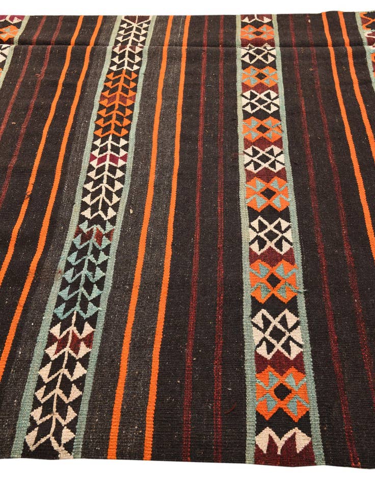 Detail image of  6' x 11' 8  Hand Woven Kilim Fars Wool Runner Rug