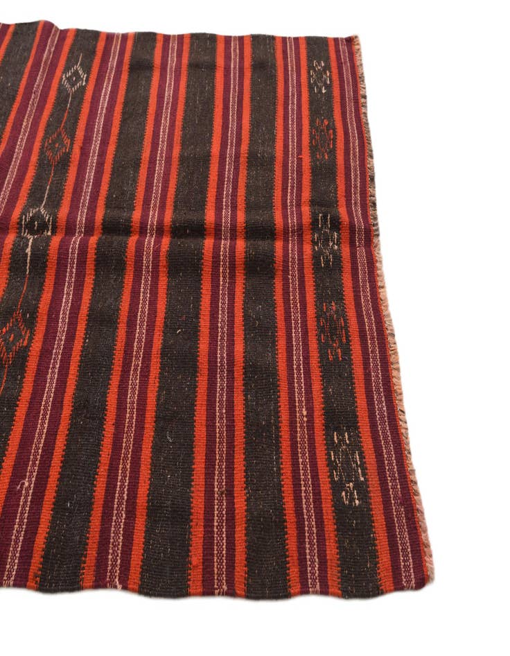 Detail image of  4' 6 x 11' 1  Hand Woven Kilim Modern Wool Runner Rug