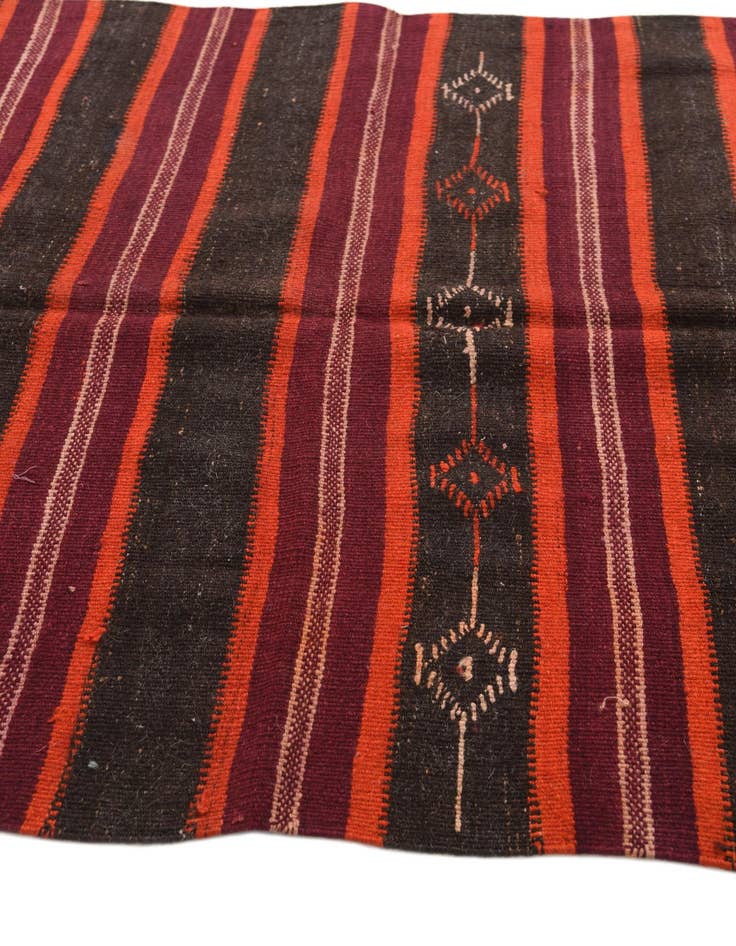 Detail image of  4' 6 x 11' 1  Hand Woven Kilim Modern Wool Runner Rug