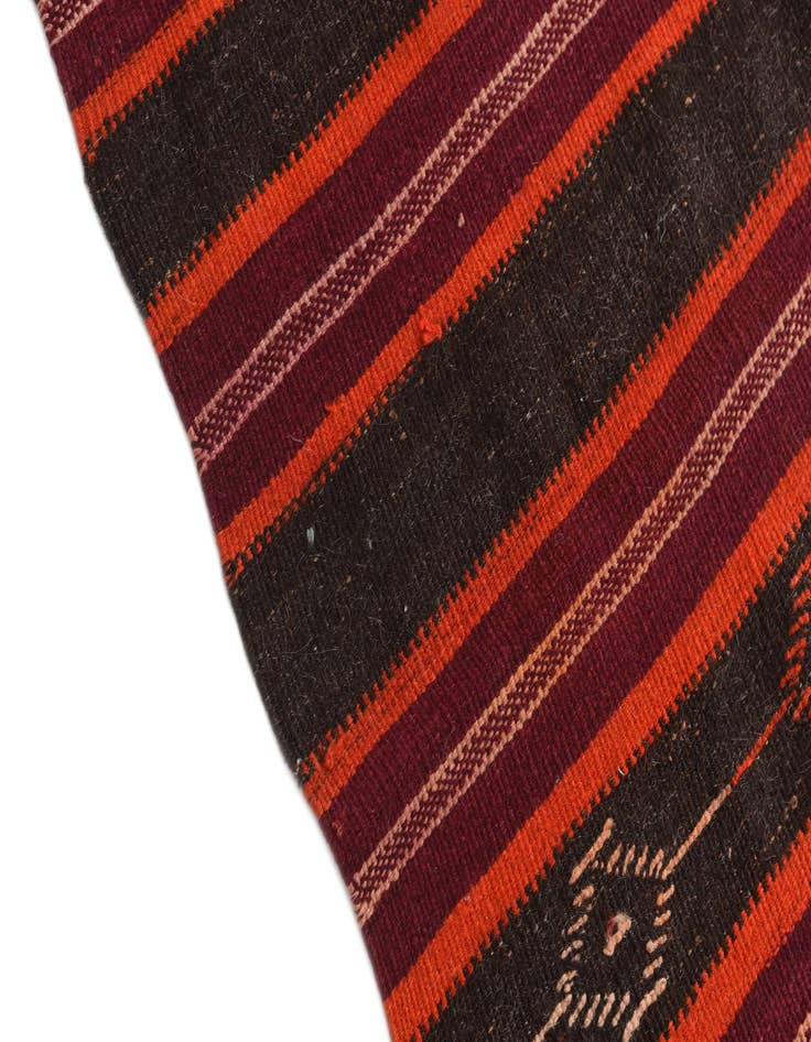 Detail image of  4' 6 x 11' 1  Hand Woven Kilim Modern Wool Runner Rug