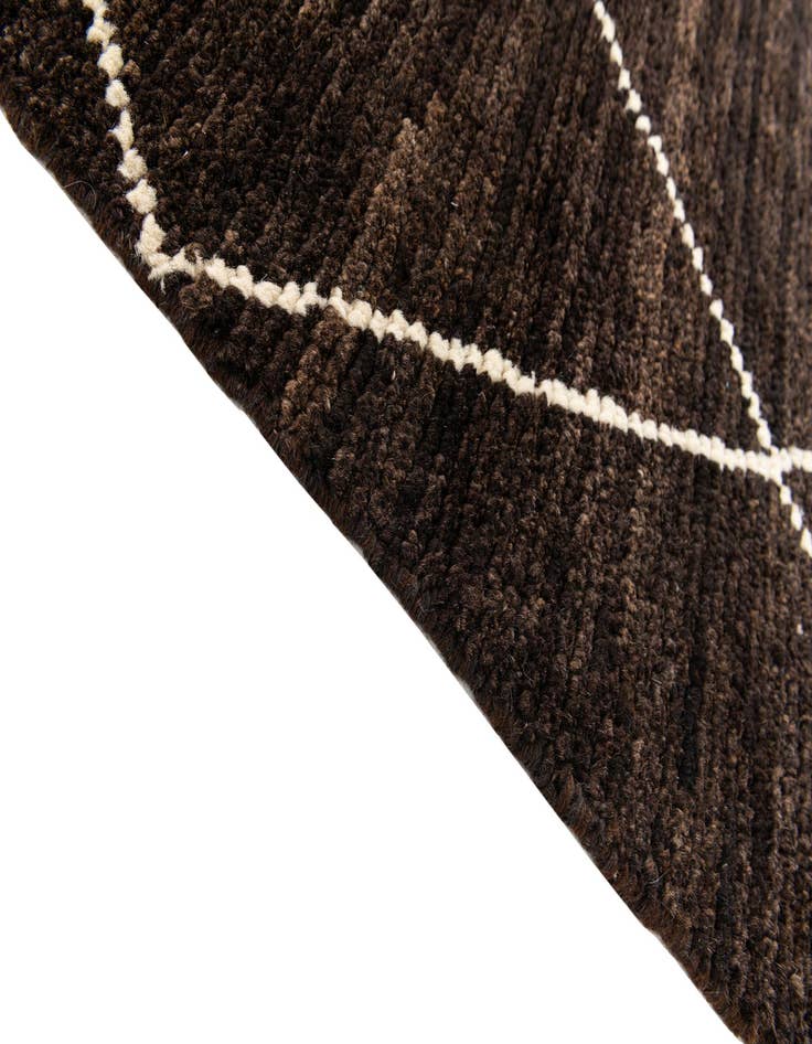 Detail image of  2' 9 x 5' 6  Hand Knotted Moroccan Wool Runner Rug