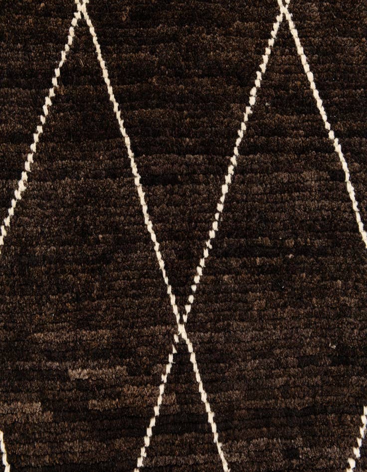 Detail image of  2' 9 x 5' 6  Hand Knotted Moroccan Wool Runner Rug