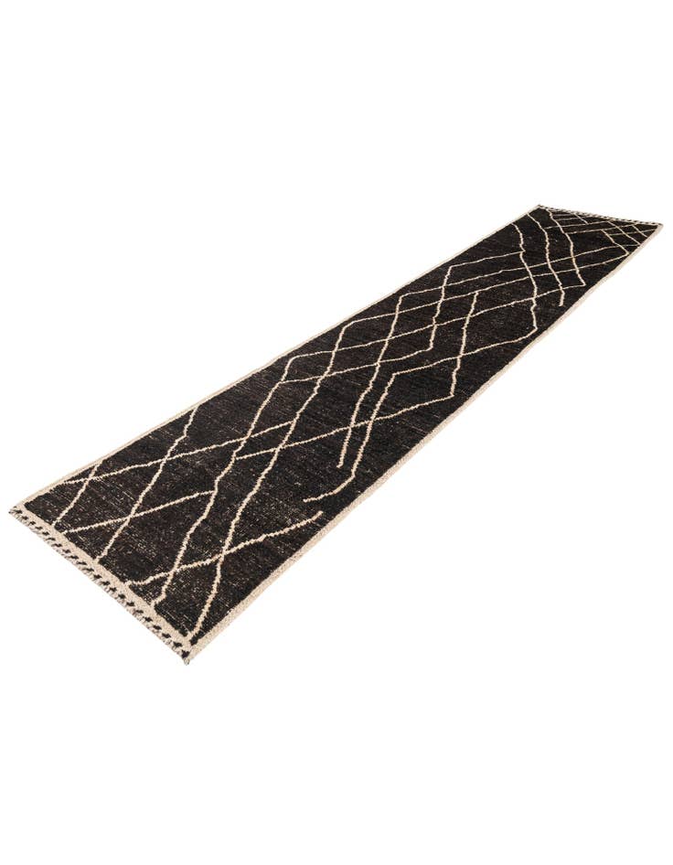 Detail image of  3' x 13' 9  Hand Knotted Moroccan Wool Runner Rug