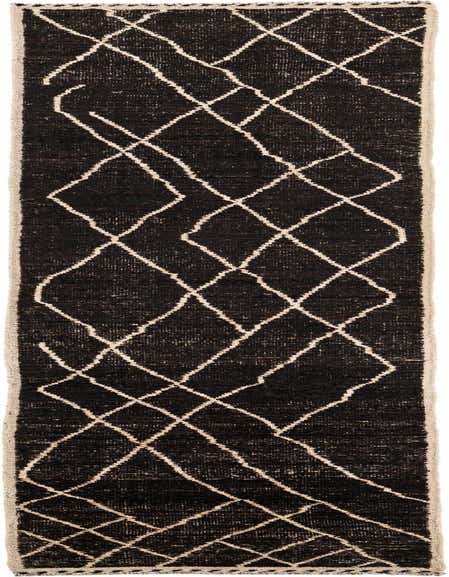 A 14 ft runner rug in dark brown with a cream tribal diamond pattern, ideal for a hallway.