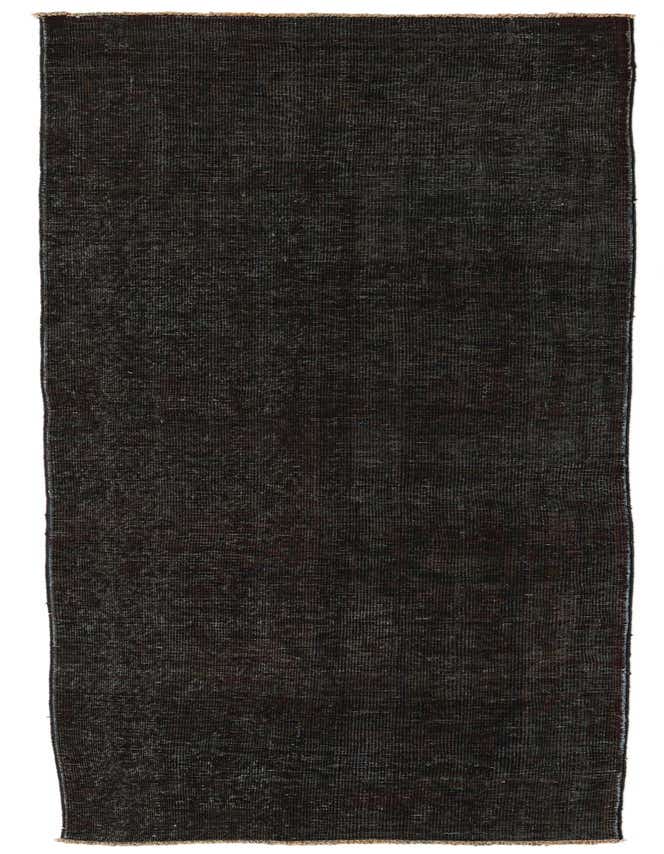 A 10 ft runner rug in a dark brown, almost black, with subtle tan and white distressed Persian pattern, ideal for a hallway.