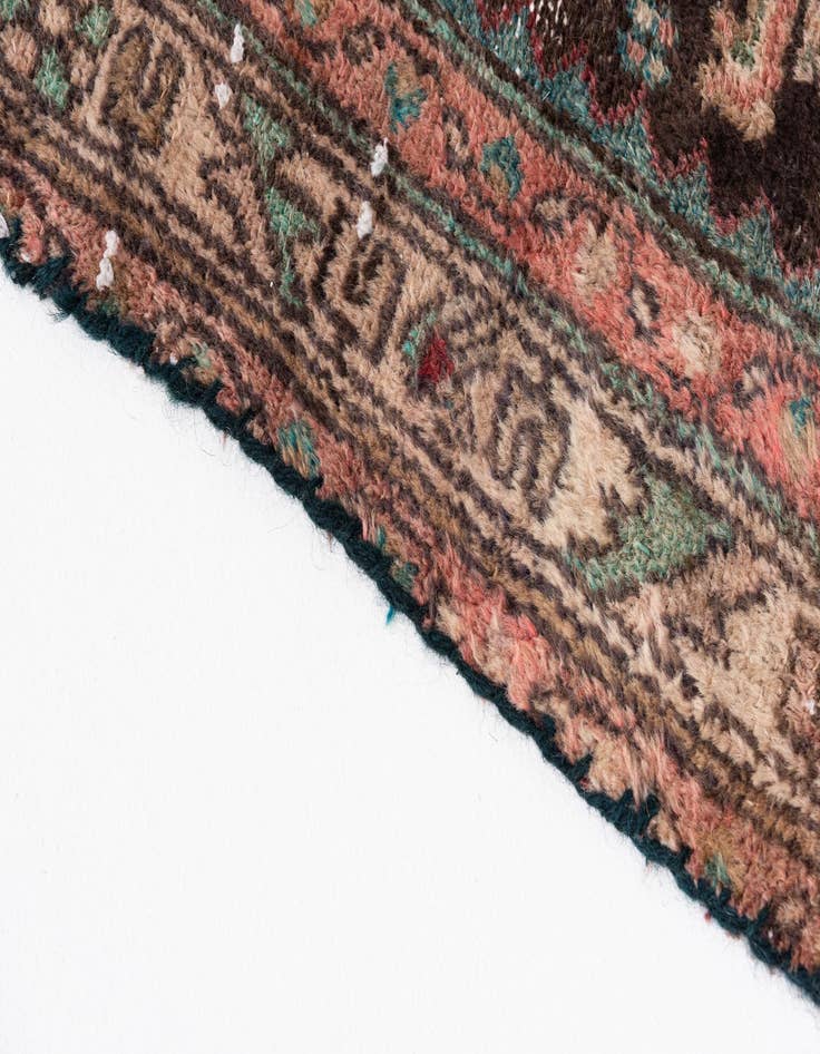 Detail image of  3' 3 x 7'  Hand Knotted Ultra Vintage Persian Wool Runner Rug