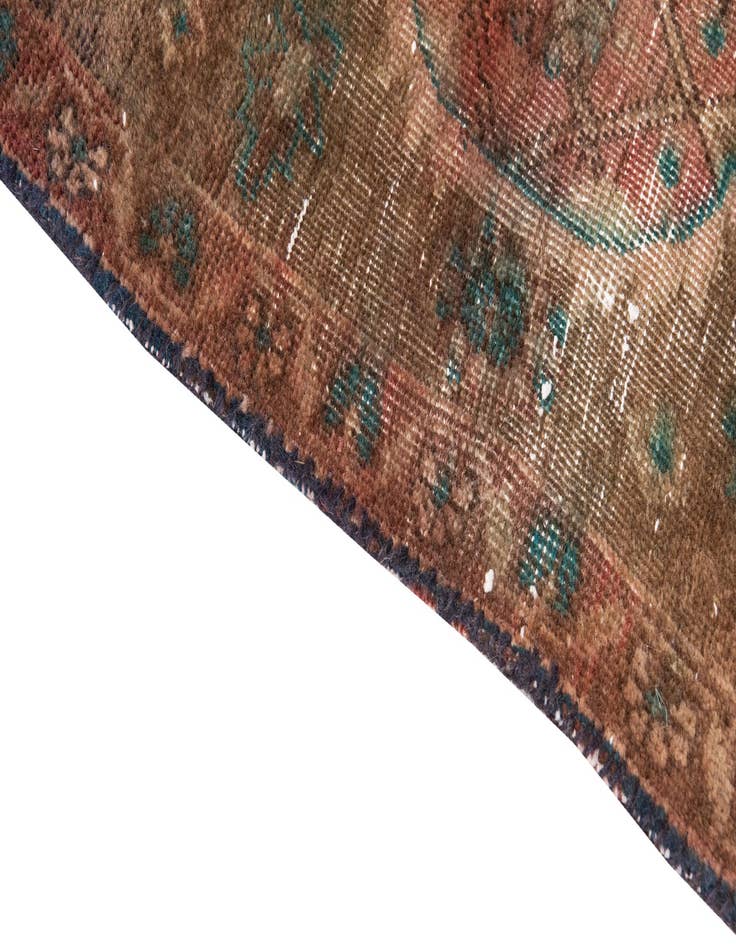 Detail image of  4' 2 x 10' 1  Hand Knotted Ultra Vintage Persian Wool Runner Rug