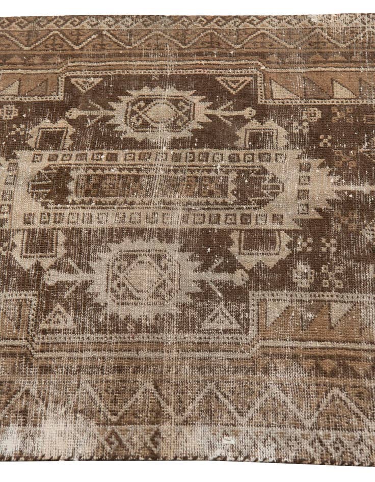 Detail image of  3' x 7' 6  Hand Knotted Ultra Vintage Persian Wool Runner Rug