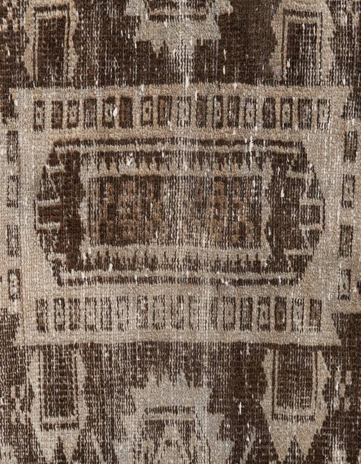 Detail image of  3' x 7' 6  Hand Knotted Ultra Vintage Persian Wool Runner Rug
