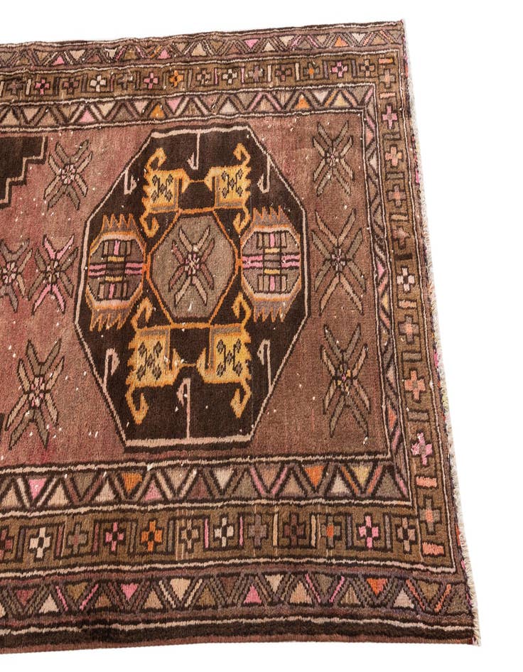 Detail image of  3' 9 x 12' 8  Hand Knotted Ultra Vintage Persian Wool Runner Rug