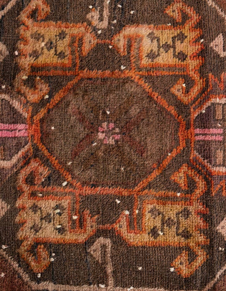 Detail image of  3' 9 x 12' 8  Hand Knotted Ultra Vintage Persian Wool Runner Rug