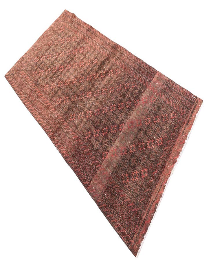 Detail image of  3' 3 x 6' 3  Hand Knotted Ultra Vintage Persian Wool Runner Rug