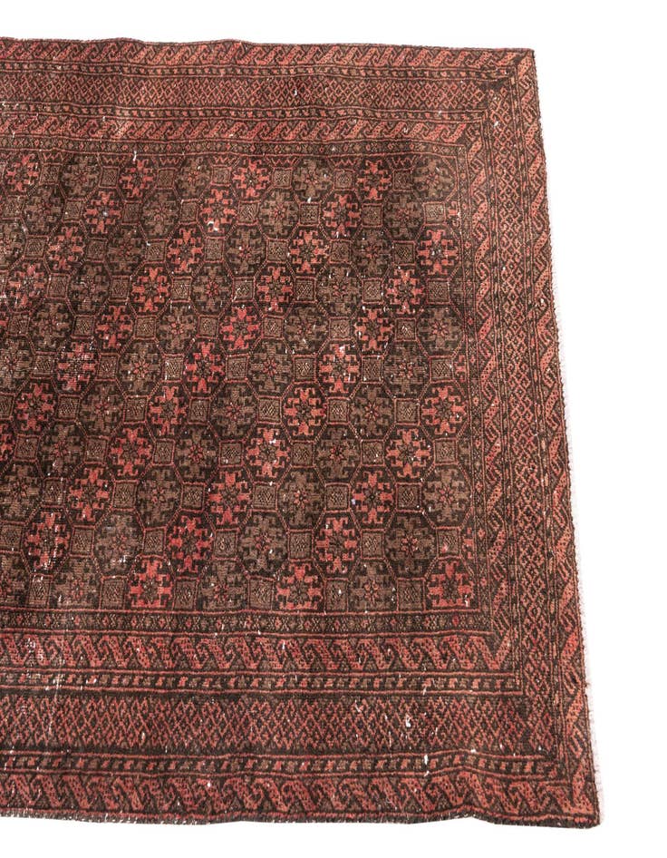 Detail image of  3' 3 x 6' 3  Hand Knotted Ultra Vintage Persian Wool Runner Rug