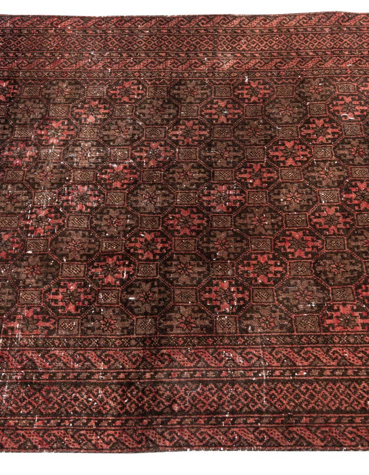 Detail image of  3' 3 x 6' 3  Hand Knotted Ultra Vintage Persian Wool Runner Rug